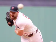 Red Sox ace Garrett Crochet has liner skip off his nose and glove